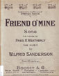 Cover of Friend o' mine
