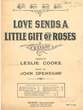 Cover of Love sends a little gift of roses
