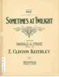 Cover of Sometimes at twilight